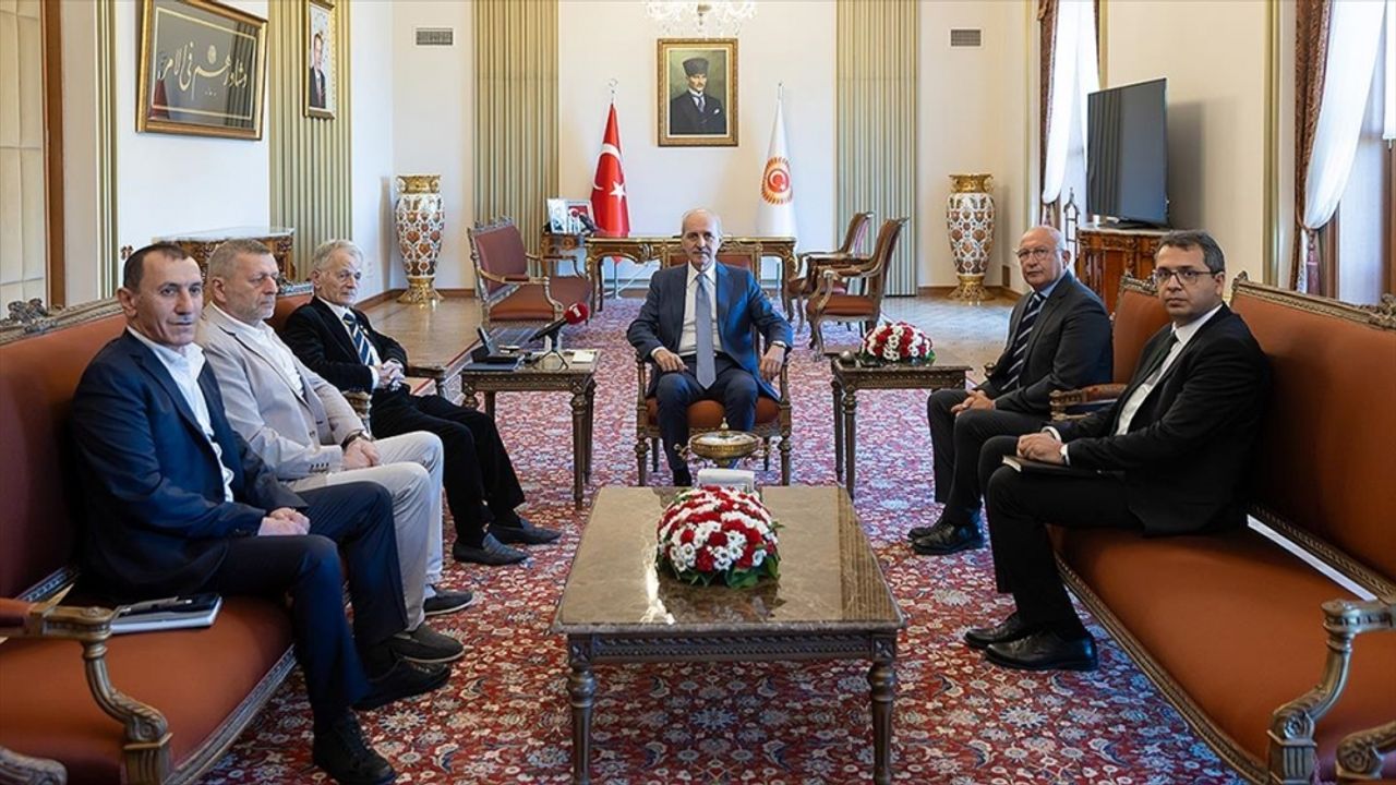 TBMM Başkanı Kurtulmuş, Kırım Tatarlarının milli lideri Kırımoğlu ve beraberindeki heyeti kabul etti