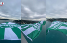 İstanbul Boğazı Yeşil-Beyaza Büründü