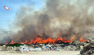 Tekirdağ'da Atık Deposu Yangını Kontrol Altına Alındı