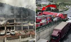 Başakşehir'de yanan iş hanının yıkımına başlandı