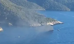 Fethiye'de korkutan tekne yangını