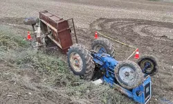 Bilecik'te kontrolden çıkan traktör devrildi: 1 ölü, 1 yaralı