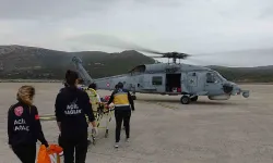 Kalp krizi geçiren vatandaş, askeri helikopter ile hastaneye ulaştırıldı