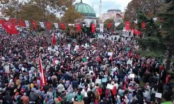 Binlerce kişi Filistin için Edirnekapı'dan Sultanahmet'e kadar yürüdü