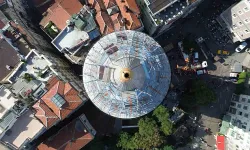 İstanbul'un tarihi simgesi Galata Kulesi'nin külahı restore ediliyor