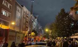 Şişli'de korkutan yangın: 7 katlı binanın çatısı alev alev yandı