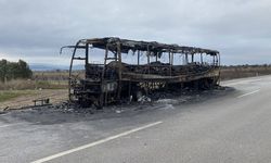 Çanakkale’de Metro Turizm'e ait yolcu otobüsü yandı