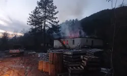 Bartın'da yangın paniği: Köylüler işçileri kurtarmak için kapıları balyozla kırdı