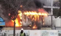 Ataşehir'de işçilerin kaldığı konteynerde yangın paniği