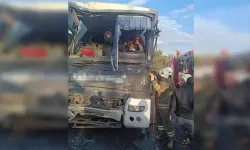 İşçi servisi otobüsler çarpıştı: 1'i ağır 18 yaralı