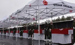 Pençe-Kilit Harekatı bölgesinde şehit olan 9 asker için Şırnak'ta tören