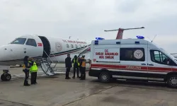 Kalp ve karaciğer yetmezliği olan bebek, ambulans uçakla Ankara'ya sevk edildi