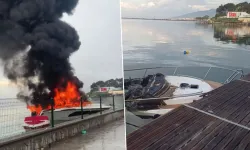 VİDEO HABER / İzmir'de dehşet veren patlama: Tekne alevler içinde kaldı!