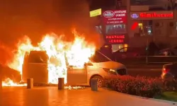 Bursa'da büyükşehir belediye başkan adayının makam aracı yandı