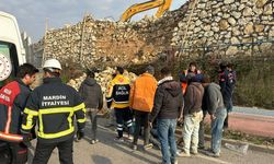 Mardin'de istinat duvarının çökmesi sonucu 2 işçi yaralandı