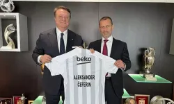 Beşiktaş Kulübü Başkanı Hasan Arat, UEFA Başkanı Ceferin ile görüştü