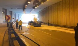 Çağlayan Tüneli'nde seyir halindeki otomobil yandı