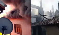 Ankara'da yangın: 4 tarihi ev kül oldu