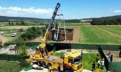 Edirne'de 'tiny house'ların kaldırılmasına başlandı