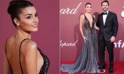 Hakan Sabancı Cannes'da Hande Erçel'e eşlik etti... Kırmızı halı pozlarını paylaştı