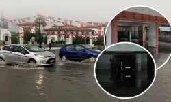 Bina otoparkındaki araçlar sular altında kaldı