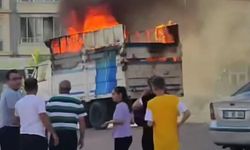 Aksaray'da korku dolu anlar! Bir anda alev topuna döndü