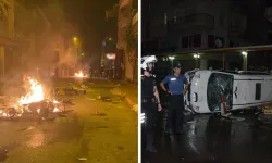 Serik’te gece toplanan grup, Suriyelilere ait araçlara ve iş yerlerine zarar verdi