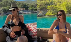 Yasemin Şefkatli'den ikizleri ve eşi İdo Tatlıses ile Çeşme pozları