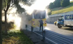 Şişli'de İETT otobüsünde yangın paniği