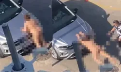 Akıllara durgunluk veren olay... Çırılçıplak soyunan kadın çığlık atıp, araçlara saldırdı!