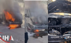 Amasya’da Hareket Halindeki Kamyonet Alev Aldı