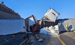 Buzlanma Nedeniyle Zincirleme Kaza Meydana Geldi