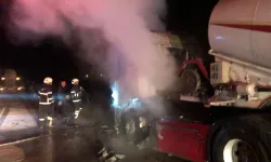 Burdur’da TIR Yangında Kullanılamaz Hale Geldi