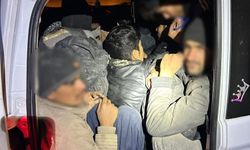 Durdurulan Hafif Ticari Araçtan 12 Kaçak Göçmen Çıktı