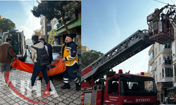 Evinde Mahsur Kalan Felçli Hasta Balkondan Kurtarıldı