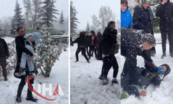 Kayseri Emniyet Müdürü Şehit Çocuklarıyla Kar Topu Oynadı