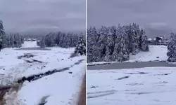 Bolu Arkut Dağı’nda Kar Yağışı Devam Ediyor: Kalınlığı 10 Santimetreye Ulaştı