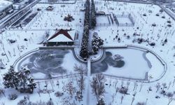 Muş'ta Dondurucu Soğuklar Karasu Nehri'ni Dondurdu