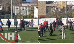 Kuşadası’nda Maç Sonu Kavga Eden Futbolcuları Jandarma Ayırdı