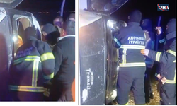 Adıyaman’da Minibüs Şarampole Devrildi: 4 Kişi Yaralandı
