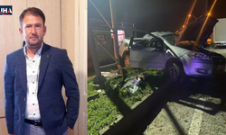 Otomobiliyle Yön Levhası Direğine Çarpan Muhtar Öldü