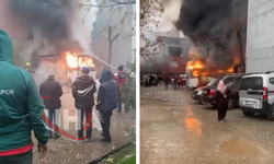 Park Halindeki Servis Midibüsü Alev Alev Yandı