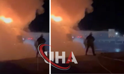 Mardin Nusaybin’de TIR Alev Alev Yandı