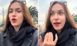 Ukraynalı genç kız, video çekerek Ayasofya'daki uygulamaya tepki gösterdi