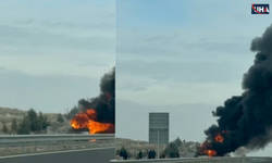 Seyir Halindeki Otobüste Yangın Çıktı, Yolcular Tahliye Edildi