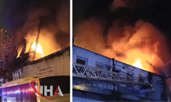 İş Yerinde Çıkan Yangın Bitişik Dükkâna Yayıldı