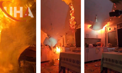 Yangına Müdahale Sırasında Tavan Çöktü, Son Anda Kurtuldular