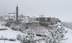 Diyarbakır’da Kar Yağışıyla Tarihi Mekanlar Beyaza Büründü