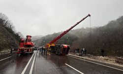 Alkollü Sürücünün Kullandığı TIR Uçuruma Devrildi