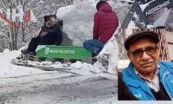 Kardan Kapanan Yolda Cenaze İş Makinesi Kepçesinde Taşındı